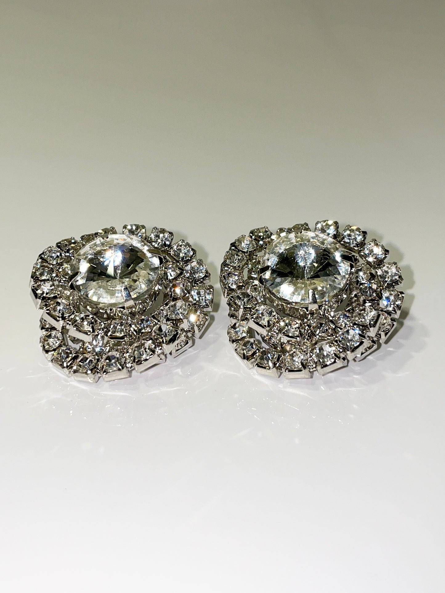 rhinestone large stud earrings