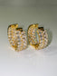 18k gold plated cubic zirconia inside out mini hoop earrings