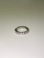 oval cubic zirconia stackable eternity wedding band ring