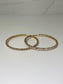 gold rhinestone bling large hoop earrings