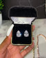 teardrop cubic zirconia stud earrings