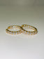 18k gold plated cubic zirconia inside out mini hoop earrings