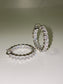 cubic zirconia inside out mini hoop earrings