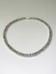 rhinestone silver tennis necklace