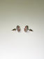 classic pink and silver cubic zirconia stud earrings