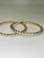 iridescent ab gold rhinestone bling large hoop earrings