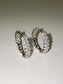 silver cubic zirconia mini hoop earrings