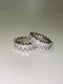 rectangular princess cut cubic zirconia stackable eternity wedding band ring