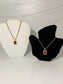 ruby red 20-inch pendant necklace with franco chain