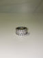 cubic zirconia stackable eternity wedding band ring