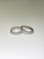 silver cubic zirconia mini hoop earrings